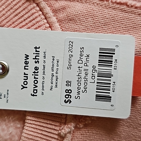 MARINE layer Sweatshirt Dress in Seashell Pink - Picture 8 of 8